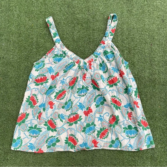 MARC JACOBS tank top size Small brunch casual spring summer Preowned floral - Picture 3 of 5